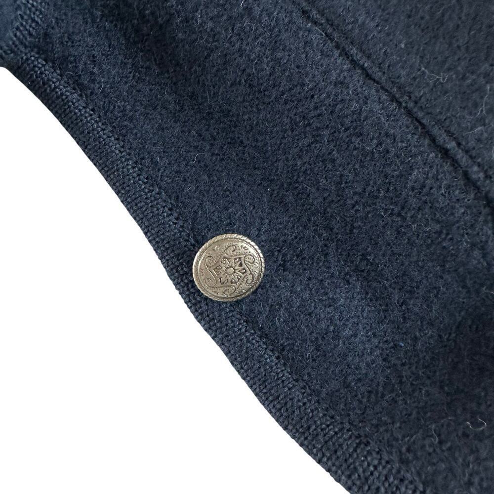 Vintage L.L.Bean 100% Wool Button Front Jacket Women’s Large Navy Blue Heritage - Picture 8 of 10